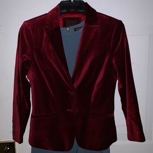 Suede Burgundy Blazer